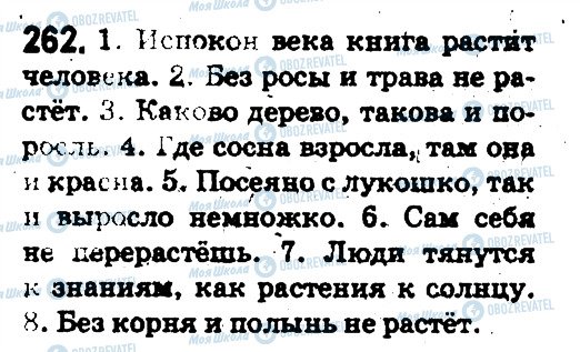 ГДЗ Російська мова 5 клас сторінка 262