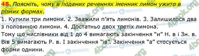 ГДЗ Українська мова 7 клас сторінка 48