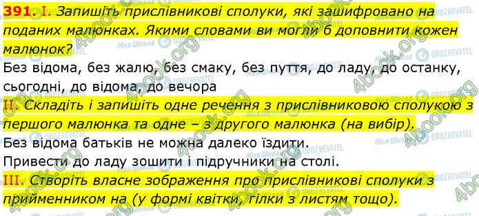 ГДЗ Українська мова 7 клас сторінка 391