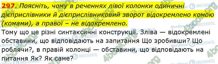 ГДЗ Українська мова 7 клас сторінка 297