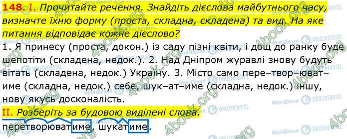 ГДЗ Українська мова 7 клас сторінка 148