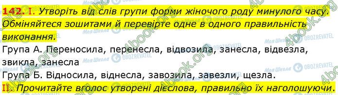 ГДЗ Українська мова 7 клас сторінка 142