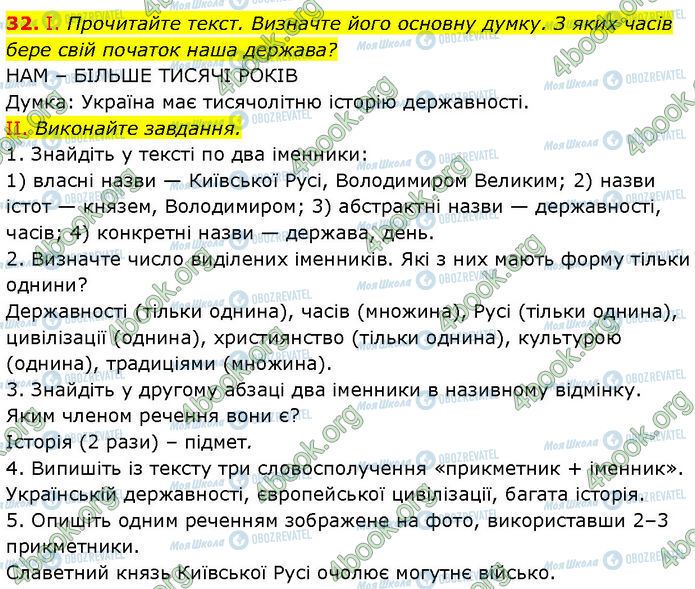 ГДЗ Українська мова 7 клас сторінка 32