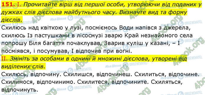 ГДЗ Українська мова 7 клас сторінка 151