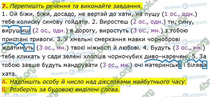 ГДЗ Українська мова 7 клас сторінка §.31 (7)