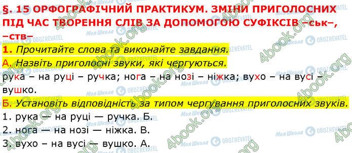 ГДЗ Українська мова 7 клас сторінка §.15 (1)