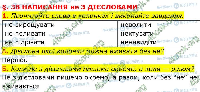 ГДЗ Українська мова 7 клас сторінка §.38 (1)