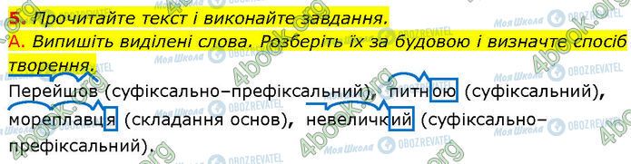 ГДЗ Укр мова 7 класс страница §.3 (5)