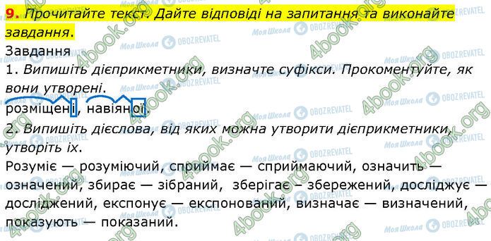 ГДЗ Українська мова 7 клас сторінка §.19 (9)