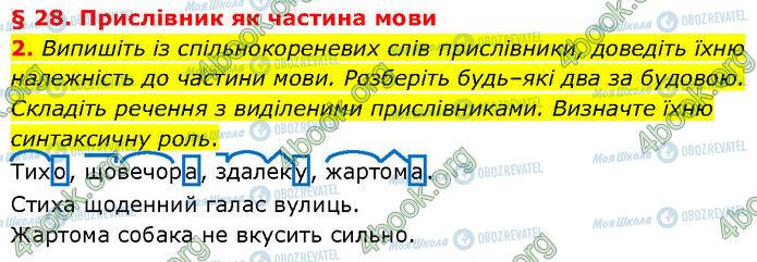 ГДЗ Українська мова 7 клас сторінка §.28 (2)