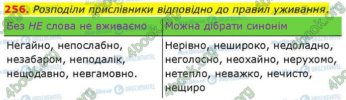 ГДЗ Українська мова 7 клас сторінка 256