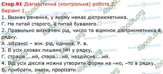 ГДЗ Українська мова 7 клас сторінка Стр.91 (1-4)