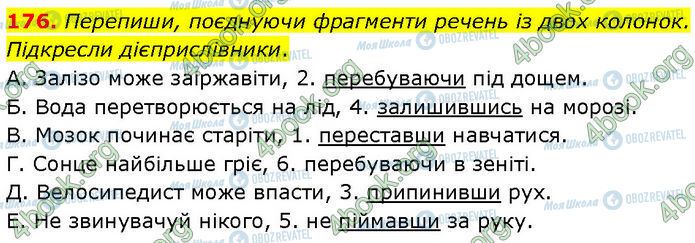 ГДЗ Українська мова 7 клас сторінка 176