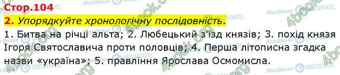 ГДЗ История Украины 7 класс страница Стр.104 (2)