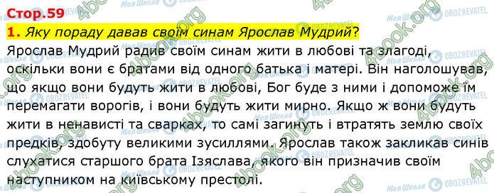 ГДЗ История Украины 7 класс страница Стр.59 (1)