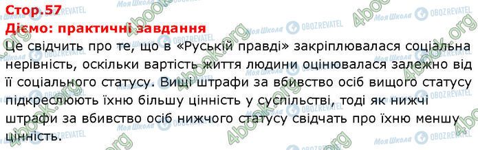 ГДЗ История Украины 7 класс страница Стр.57