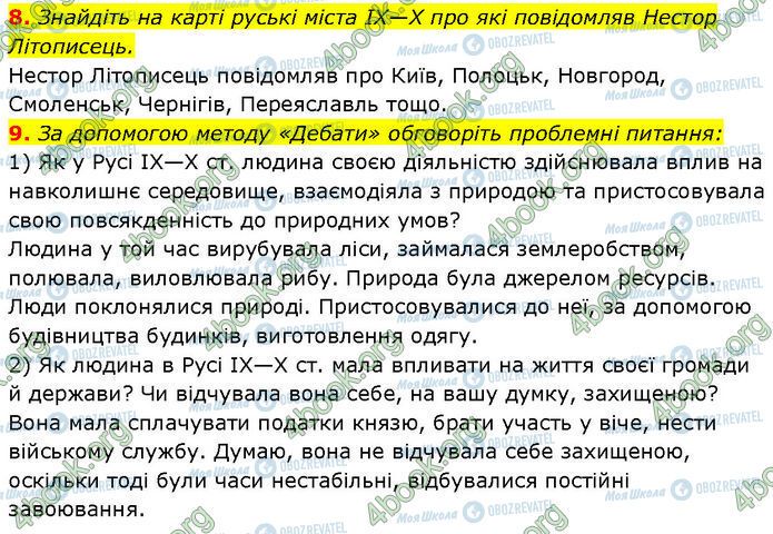 ГДЗ История Украины 7 класс страница §.6 (8-9)