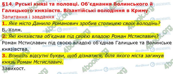 ГДЗ История Украины 7 класс страница §.14 (12)