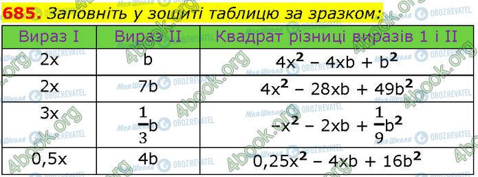 ГДЗ Алгебра 7 класс страница 685