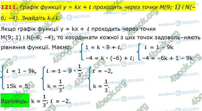 ГДЗ Алгебра 7 клас сторінка 1211