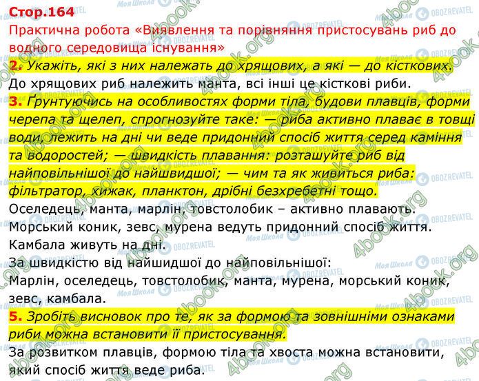 ГДЗ Биология 7 класс страница Стр.164