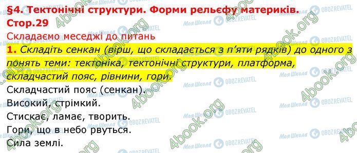 ГДЗ Географія 7 клас сторінка Стр.29 (1)