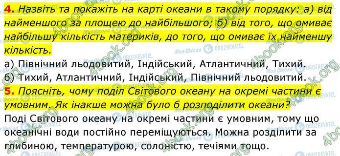 ГДЗ Географія 7 клас сторінка §.1 (4-5)