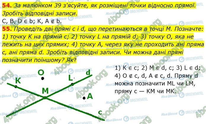 ГДЗ Геометрія 7 клас сторінка 54-55