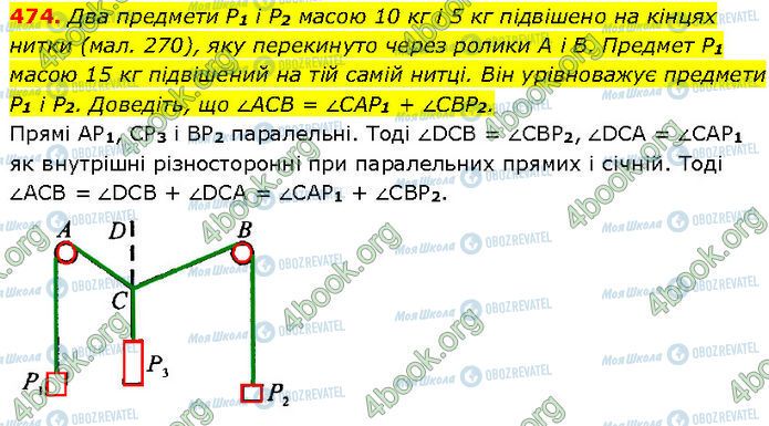 ГДЗ Геометрія 7 клас сторінка 474