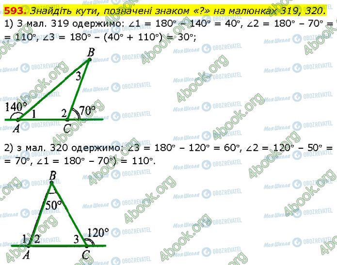 ГДЗ Геометрія 7 клас сторінка 593