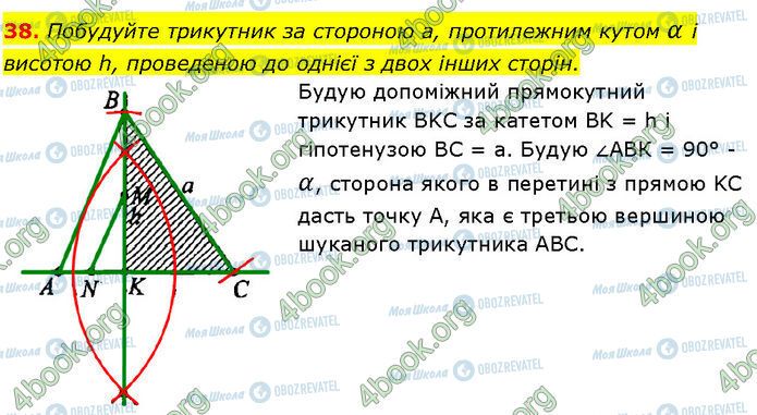 ГДЗ Геометрія 7 клас сторінка 38