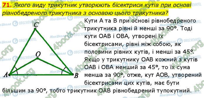 ГДЗ Геометрія 7 клас сторінка 71