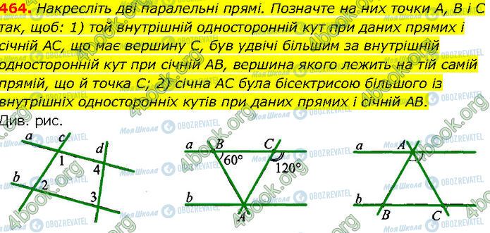 ГДЗ Геометрія 7 клас сторінка 464