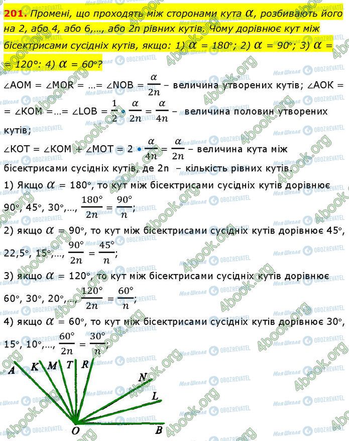 ГДЗ Геометрія 7 клас сторінка 201