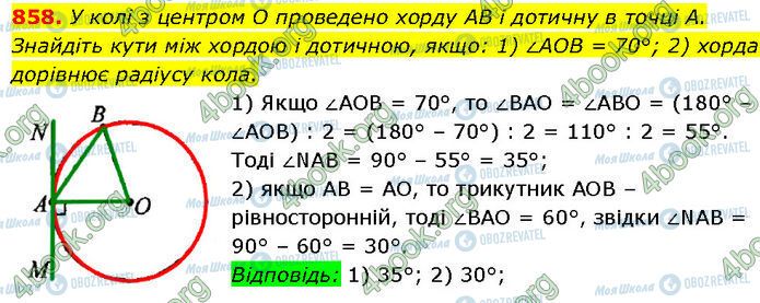 ГДЗ Геометрія 7 клас сторінка 858