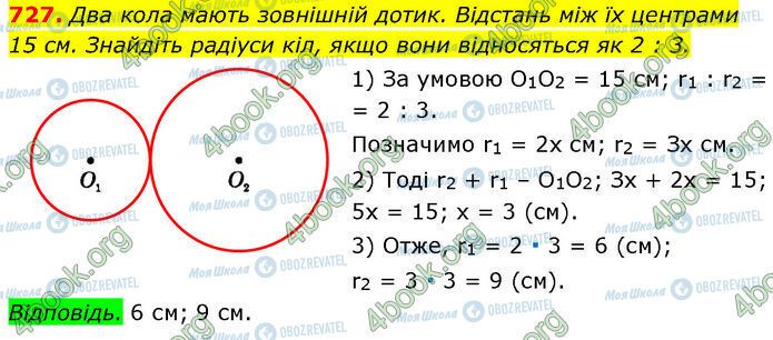 ГДЗ Геометрія 7 клас сторінка 727