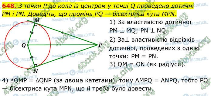 ГДЗ Геометрія 7 клас сторінка 648