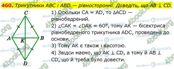 ГДЗ Геометрія 7 клас сторінка 460