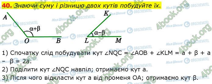 ГДЗ Геометрія 7 клас сторінка 40