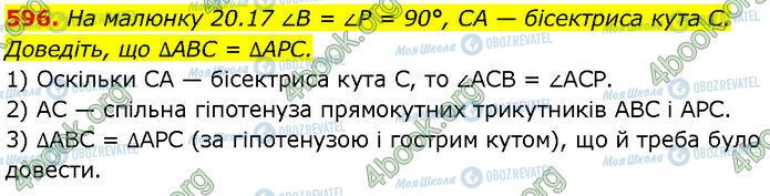 ГДЗ Геометрія 7 клас сторінка 596