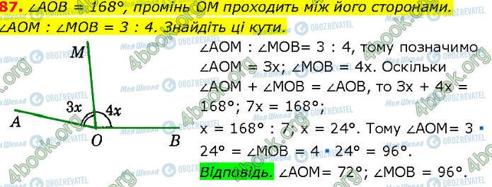 ГДЗ Геометрія 7 клас сторінка 87