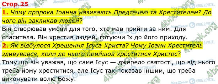 ГДЗ Зарубіжна література 7 клас сторінка Стр.25 (1-2)