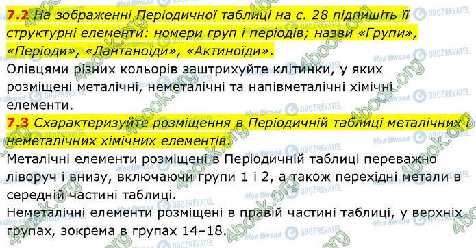 ГДЗ Хімія 7 клас сторінка 7.2-7.3