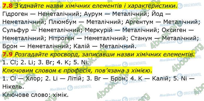 ГДЗ Химия 7 класс страница 7.8-7.9