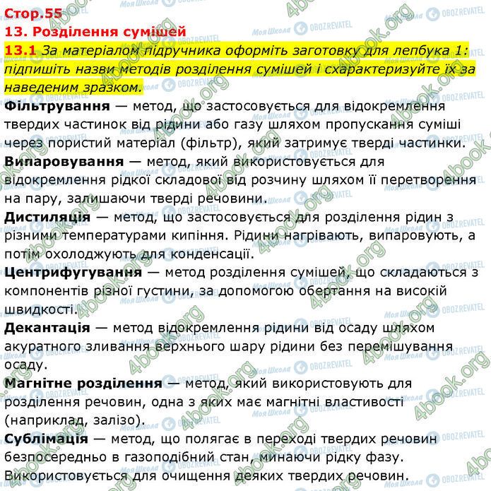 ГДЗ Химия 7 класс страница 13.1