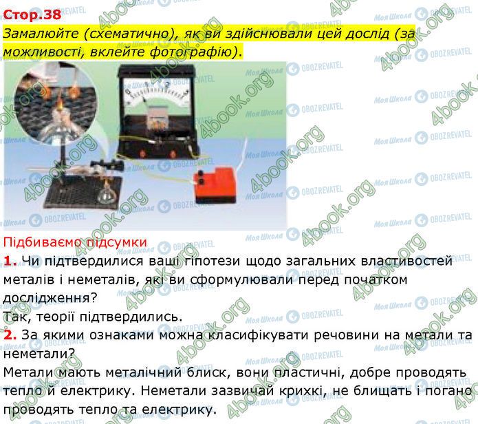 ГДЗ Хімія 7 клас сторінка Стр.38