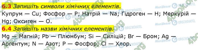 ГДЗ Химия 7 класс страница 6.3-6.4