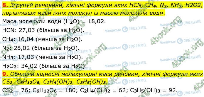 ГДЗ Хімія 7 клас сторінка §.18 (8-9)