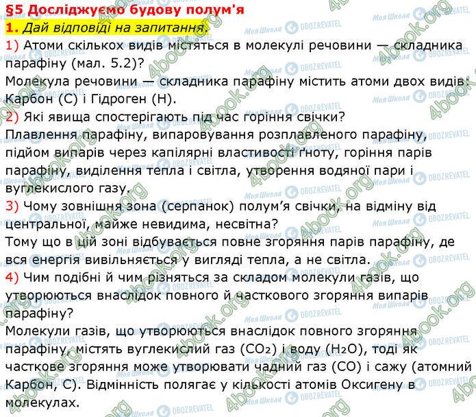 ГДЗ Хімія 7 клас сторінка §.5 (1.1)