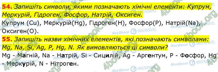 ГДЗ Химия 7 класс страница 54-55